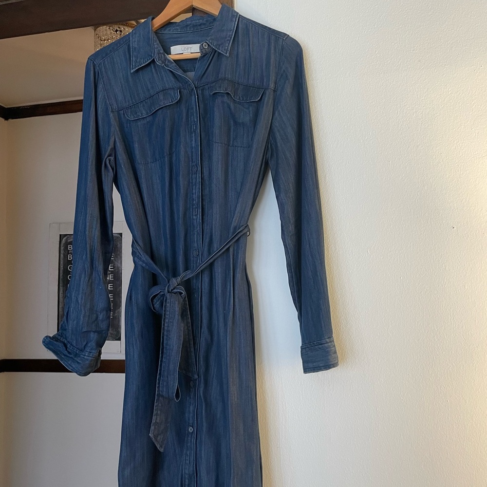 Blue Denim Shirt Dress